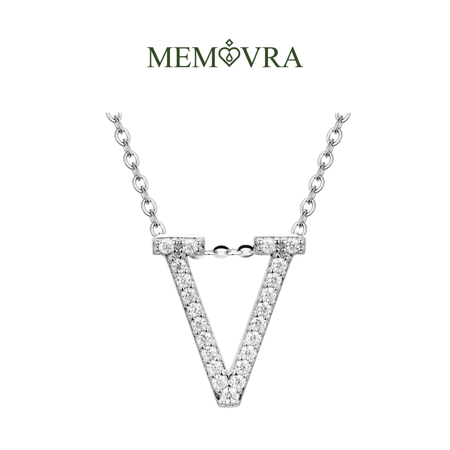 Luxe Moissanite Letter Pendant Necklace